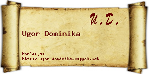 Ugor Dominika névjegykártya